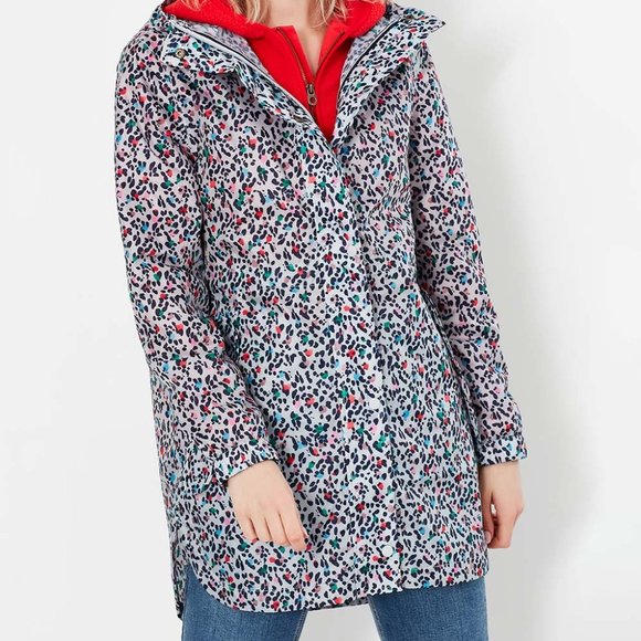 Joules Jackets & Blazers - Joules Go Lightly Silver Multi Rain Jacket-NWT- SZ 8,10,12